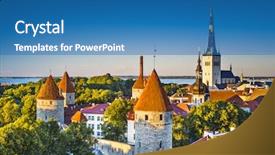  Presentation with dawn - Amazing slide deck having northern europe - dawn in tallinn estonia backdrop and a teal colored foreground