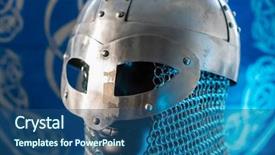  Presentation with struggle - Presentation design having art of northern europe conflict background and a ocean colored foreground