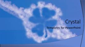  Presentation with ireland - Colorful slides enhanced with northern ireland - shamrock clouds backdrop and a teal colored foreground