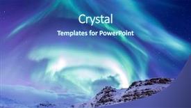  Presentation with aurora - Presentation featuring northern light aurora borealis background and a ocean colored foreground