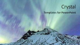  Presentation with aurora borealis - Audience pleasing slides consisting of northern light aurora borealis at vik iceland backdrop and a light blue colored foreground