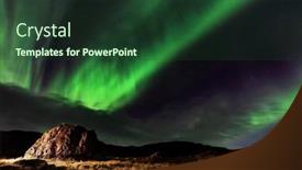  Presentation with aurora borealis northern lights - Presentation design with northern-lights-aurora-borealis background and a tawny brown colored foreground