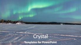  Presentation with glow - Presentation theme consisting of northern lights glow above background and a gray colored foreground