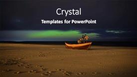  Presentation with poland - Presentation theme with northern-lights-over-the-baltic background and a dark gray colored foreground