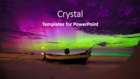  Presentation with poland - Slide set enhanced with northern-lights-over-the-baltic background and a violet colored foreground