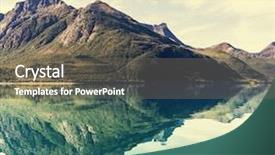  Presentation with norway - Presentation theme featuring northern norway landscapes background and a gray colored foreground