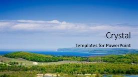  Presentation with rural india part - Presentation enhanced with forest building - lake michigan lakeshore background and a light blue colored foreground