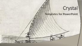  Presentation with old fishing boat - Slides having northern region of brazil background and a lemonade colored foreground