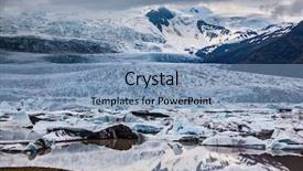 Presentation with lagoon - Amazing PPT theme having northerners - vatnajokull iceland's largest glacier backdrop and a teal colored foreground
