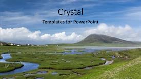  Presentation with hill - Slide deck featuring northton on the isle background and a teal colored foreground