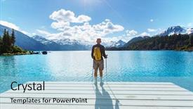  Presentation with british columbia canada - Theme enhanced with northwest - hike to turquoise waters background and a light blue colored foreground