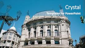  Presentation with nineteenth century woman - Slides with northwestern pontevedre galicia spain background and a teal colored foreground