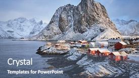  Presentation with islam famous mosque in turkish - Slides enhanced with noruega - famous tourist attraction hamnoy fishing background and a  colored foreground