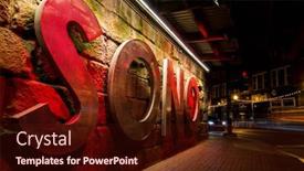  Presentation with street lights - Presentation theme consisting of norwalk-ct-usa-april-24 background and a wine colored foreground