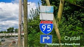  Presentation with highway road sign - 
