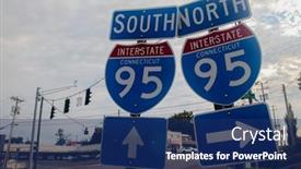  Presentation with avenue - Beautiful PPT theme featuring norwalk-ct-usa-september-5 backdrop and a ocean colored foreground