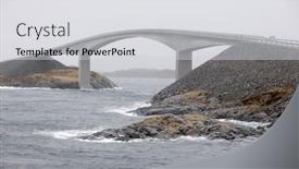  Presentation with title - PPT theme enhanced with norway-atlantic-ocean-road background and a  colored foreground