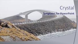  Presentation with title - Presentation theme featuring norway-atlantic-ocean-road background and a  colored foreground