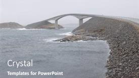  Presentation with title - Slides featuring norway-atlantic-ocean-road background and a  colored foreground