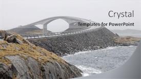 Presentation with title - Presentation consisting of norway-atlantic-ocean-road background and a  colored foreground