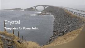  Presentation with title - PPT layouts having norway-atlantic-ocean-road background and a  colored foreground