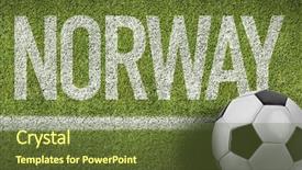  Presentation with soccer field - PPT theme consisting of norway ball in a soccer background and a  colored foreground