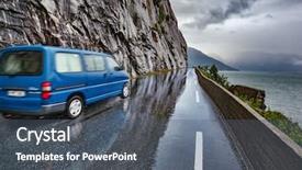  Presentation with road safety - PPT layouts enhanced with norway car driving safety background and a  colored foreground