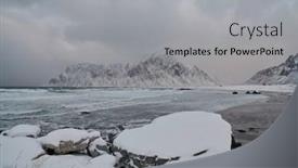  Presentation with bad weather - Colorful slide set enhanced with norway-coast-in-winter backdrop and a light gray colored foreground