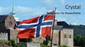  Presentation with flag of european union and turkey - Slides having norway flag and akershus fortress background and a light blue colored foreground