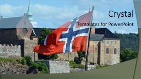  Presentation with indian flag for quiz show - Audience pleasing theme consisting of norway flag and akershus fortress backdrop and a light blue colored foreground
