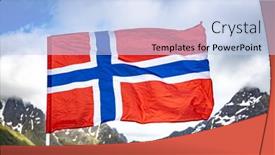  Presentation with beautiful nature - Beautiful slide set featuring norway flag beautiful nature norway backdrop and a light blue colored foreground