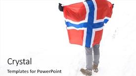  Presentation with team compass - Presentation enhanced with norway football - norwegian fan with a flag background and a white colored foreground