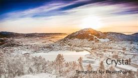  Presentation with japan beautiful landscape mountain fuji - Colorful theme enhanced with norway nature - beautiful winter landscape backdrop and a coral colored foreground