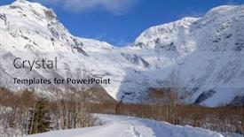  Presentation with glacier - Slides having norway-nature-glacier-landscape-jostedalsbreen background and a light blue colored foreground