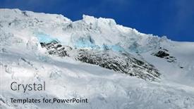  Presentation with glacier - Presentation enhanced with norway-nature-glacier-landscape-jostedalsbreen background and a light blue colored foreground