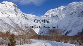  Presentation with glacier - PPT theme enhanced with norway-nature-glacier-landscape-jostedalsbreen background and a light blue colored foreground