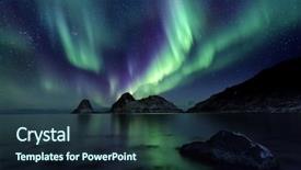  Presentation with norway - PPT layouts enhanced with norway under the northern light background and a tawny brown colored foreground