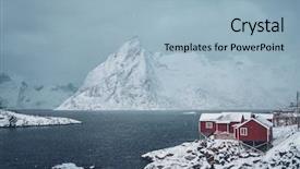  Presentation with islam famous mosque in turkish - Beautiful presentation theme featuring norway with red rorbu house backdrop and a light blue colored foreground