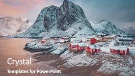  Presentation with islam famous mosque in turkish - PPT layouts with norway with red rorbu house background and a coral colored foreground