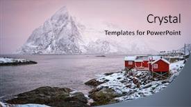  Presentation with islam famous mosque in turkish - Beautiful PPT theme featuring norway with red rorbu house backdrop and a  colored foreground