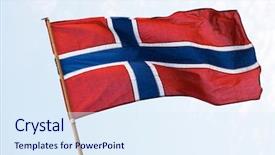 Presentation with norway - Slides having norwegian flag background and a sky blue colored foreground