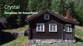  Presentation with region - Beautiful slide deck featuring norwegian-folk-architecture-telemark-region backdrop and a tawny brown colored foreground