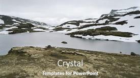  Presentation with route - Slide deck with norwegian scenic route aurlandsfjellet flyvotni lake norway severe northern landscape background and a violet colored foreground