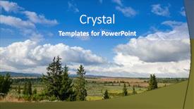  Presentation with summer trees - Amazing slide set having norwegian summer landscape with fir trees in foreground and small farm in background oppland county norway backdrop and a teal colored foreground