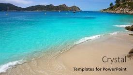  Presentation with beach - Cool new slides with nosa-senora-beach-in-islas backdrop and a coral colored foreground