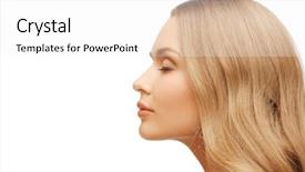  Presentation with hair care - Amazing PPT layouts having nose - people beauty and hair care backdrop and a white colored foreground