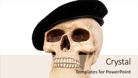  Presentation with creepy - Amazing PPT theme having nose anatomi - creepy skull with a black backdrop and a lemonade colored foreground