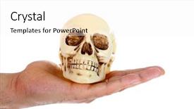  Presentation with surgical hand wash - PPT layouts having nose anatomi - hand wolding skull background and a white colored foreground