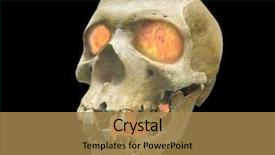  Presentation with eyes detection in an image - Presentation having nose anatomi - image of skull with infernal background and a coral colored foreground