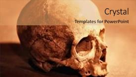  Presentation with skull - Beautiful slide deck featuring melted chocolate or chocolate glaze backdrop and a violet colored foreground.